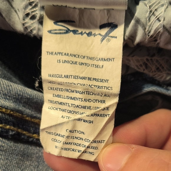 sac951🧵Seven7 Tummy Less High Rise Skinny Woman’s Size 12 Denim Jeans - Picture 7 of 8